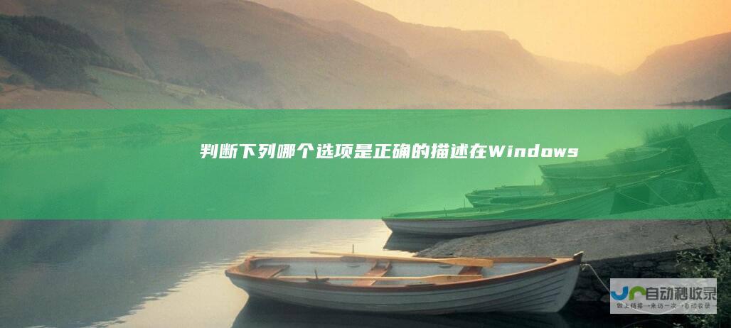 判断下列哪个选项是正确的描述 在Windows操作系统中