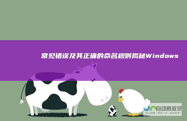 常见错误及其正确的命名规则 揭秘Windows文件命名的误区