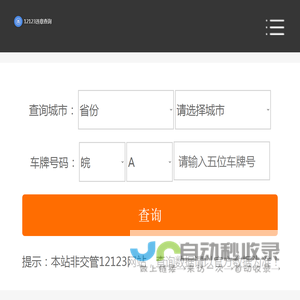 12123车辆违章查询 - 违章查询在线查询 - 查违章车辆查询 - 12123违章查询网